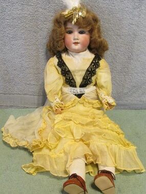 24" Antique Armand Marseille Floradora Bisque Shoulder Head Doll~Repaired Plate